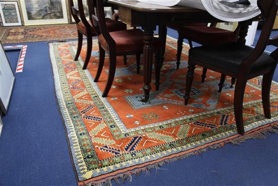 A Turkish carpet, 9ft by 6ft 8in.